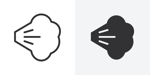 Air spray cloud icon Outline vector sign