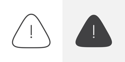 Alarm exclamation icon Outline vector sign