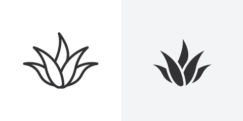 aloe vera icon Outline vector sign