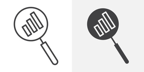 Analysis icon Outline vector sign