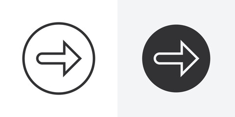 Fototapeta premium Arrow icon Outline vector sign