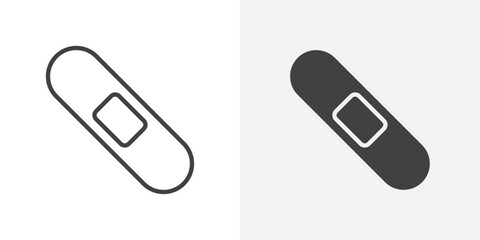 Band aid icon Outline vector sign