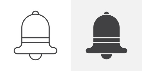 Bell icon Outline vector sign