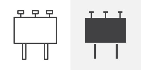 Obraz premium Billboard icon Outline vector sign