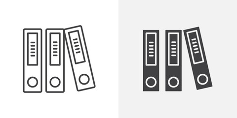 Binder icon Outline vector sign