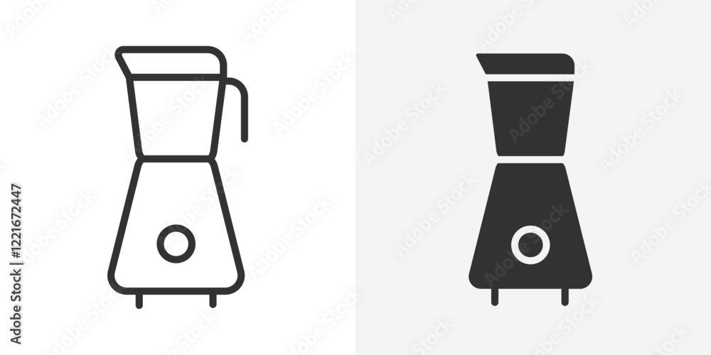 Poster blender icon outline vector sign
