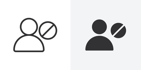 Block User Icon Outline vector sign