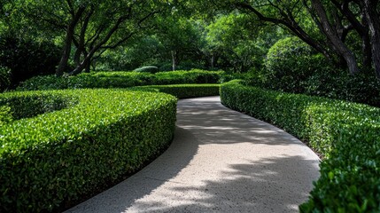 A winding path through lush greenery, inviting exploration and tranquility.
