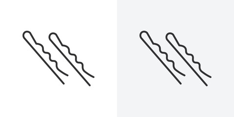bobby pins icon Outline vector sign