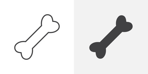 Bone icon Outline vector sign