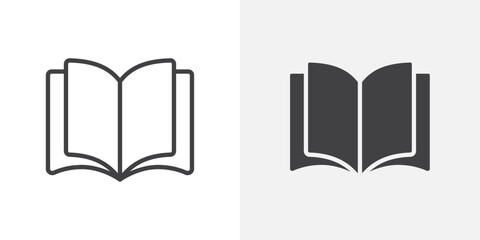 Book icon Outline vector sign