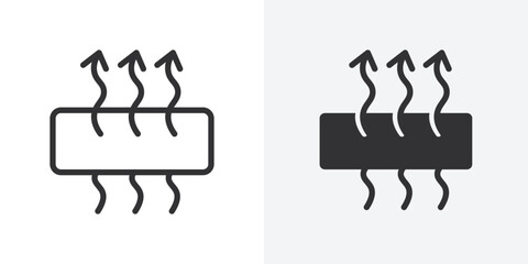 Breathable icon Outline vector sign