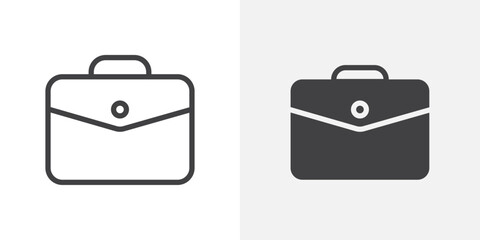 Briefcase icon Outline vector sign