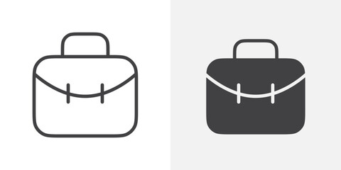 Briefcase icon Outline vector sign