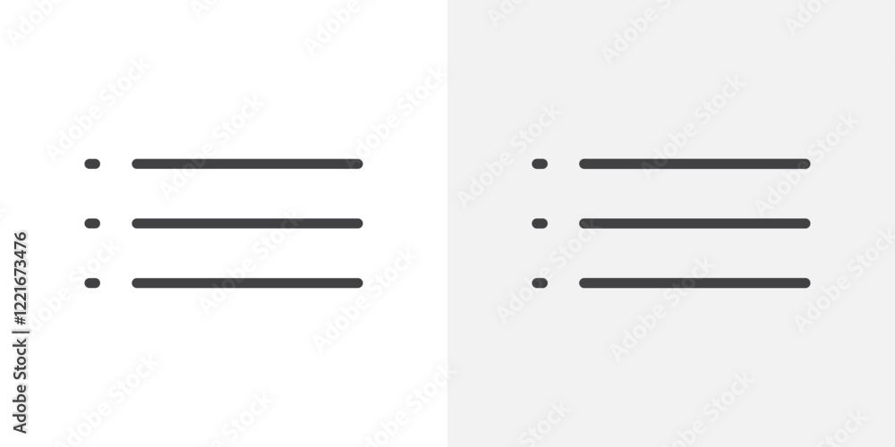 Poster bulleted list icon outline vector sign