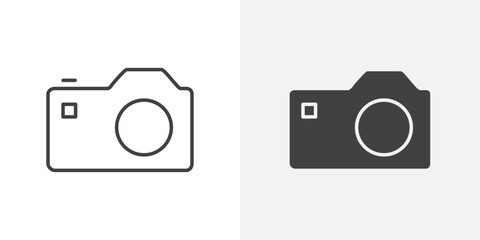 Camera icon Outline vector sign
