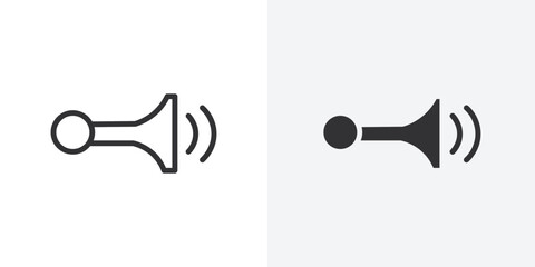 Car horn icon Outline vector sign