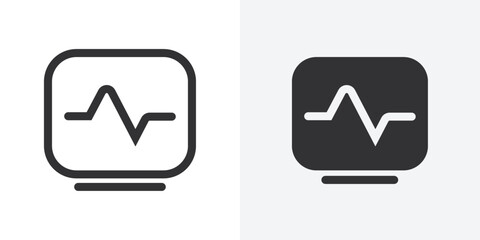 cardiogram icon Outline vector sign