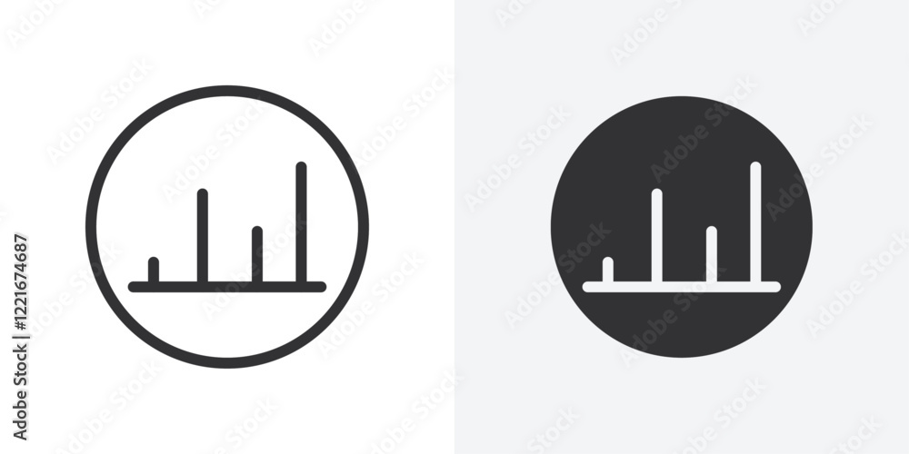 Poster chart icon outline vector sign