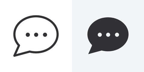 Chat icon Outline vector sign