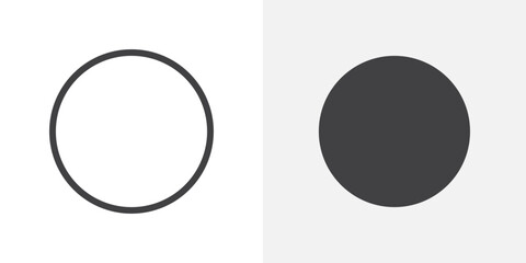 Circle icon Outline vector sign