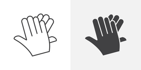 Obraz premium Clap icon Outline vector sign