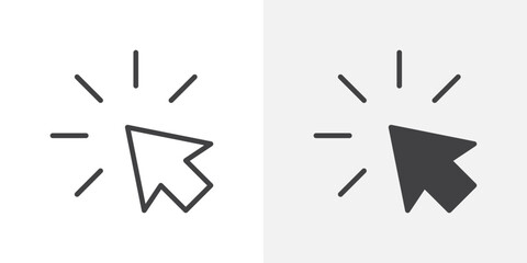 Click icon Outline vector sign