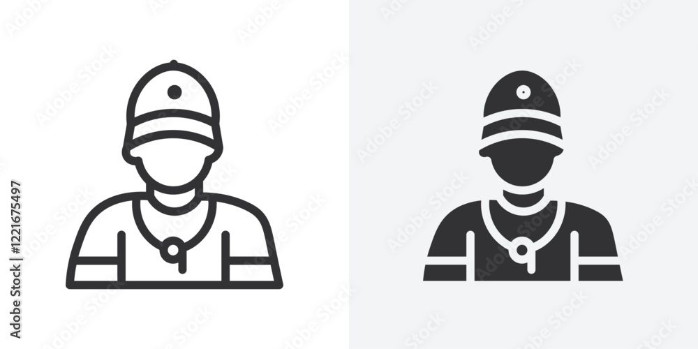 Poster coach icon outline vector sign