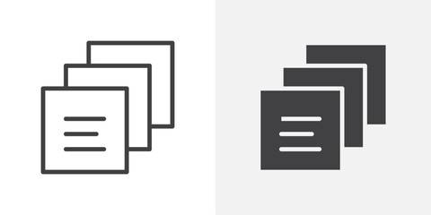 Collection icon Outline vector sign