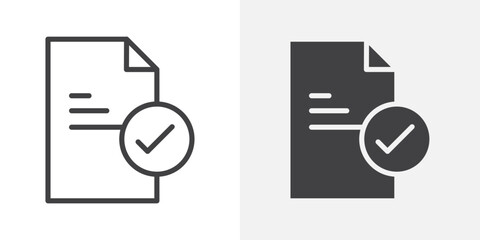 Compliance icon Outline vector sign