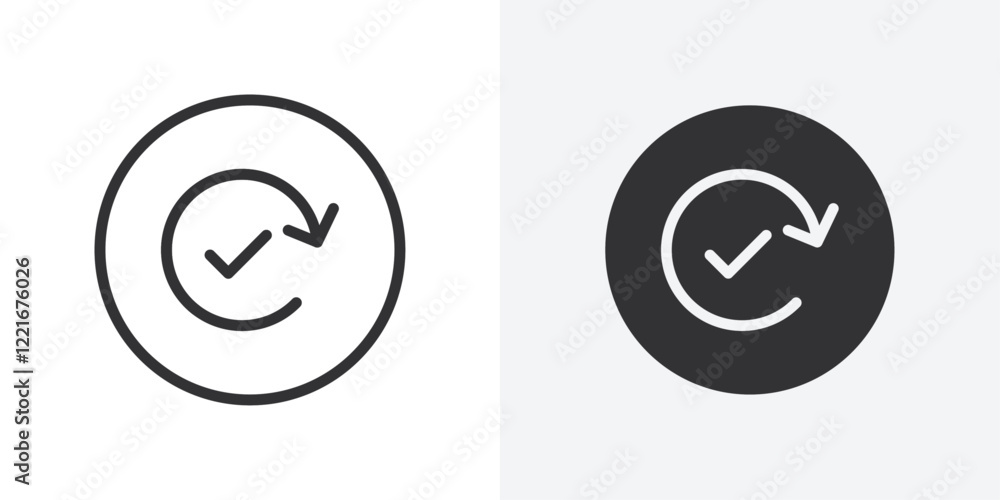 Poster continuous changes icon outline vector sign