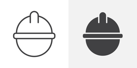 Construction worker icon Outline vector sign