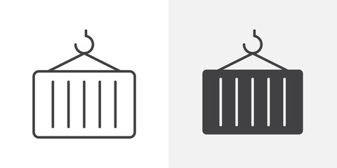 Container icon Outline vector sign