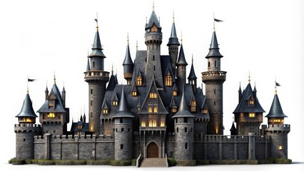 Fototapeta premium Medieval Castle Illustration