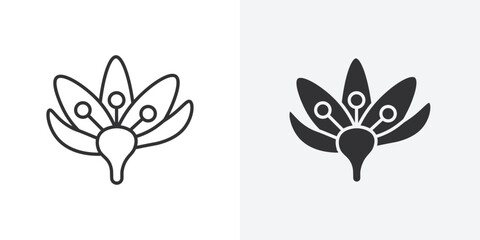 Crocus Icon Outline vector sign