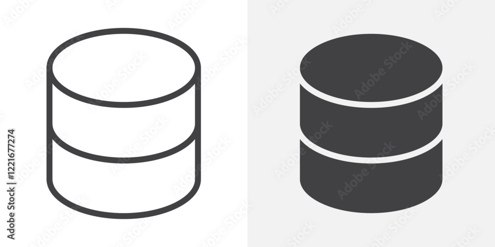 Poster database icon outline vector sign