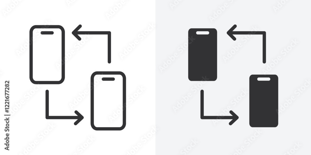 Poster data transferring icon outline vector sign