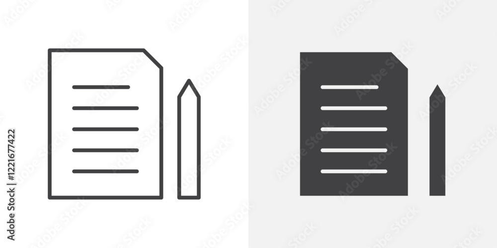 Poster declarations icon outline vector sign