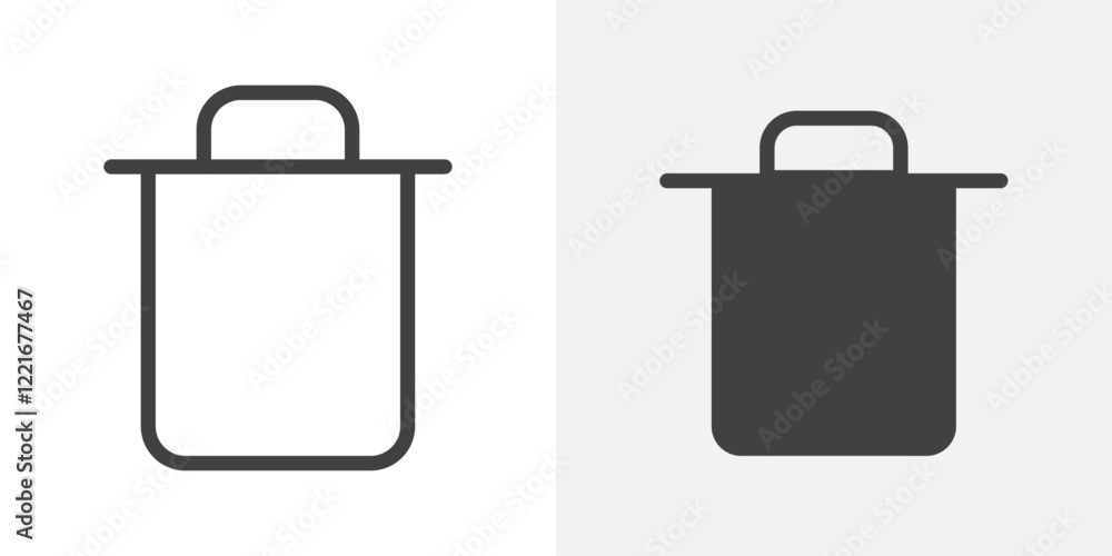 Poster delete icon outline vector sign
