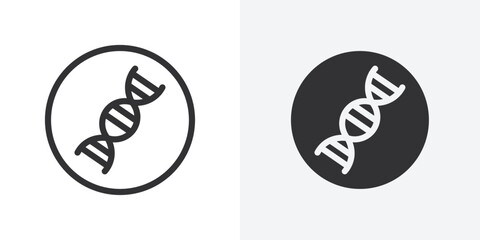 Fototapeta premium DNA icon Outline vector sign