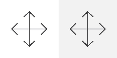 Drag icon Outline vector sign