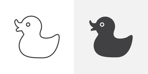 Duck icon Outline vector sign