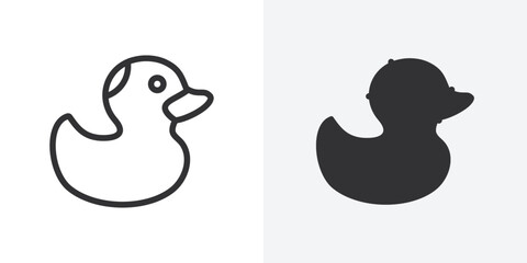 Duck icon Outline vector sign