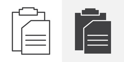 Duplicate icon Outline vector sign