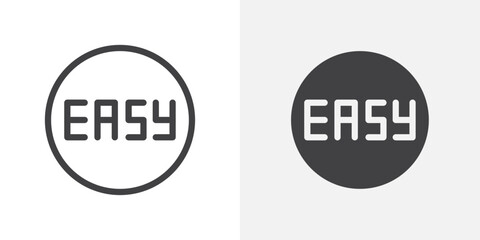 Easy icon Outline vector sign