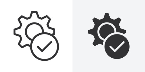 Easy Installation icon Outline vector sign