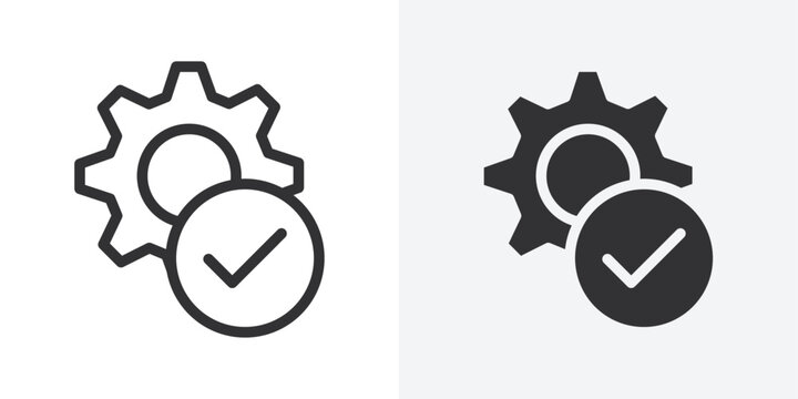 Easy Installation icon Outline vector sign