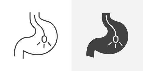 Obraz premium Endoscopy icon Outline vector sign