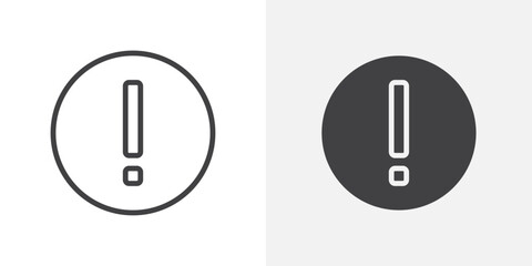 Exclamation icon Outline vector sign