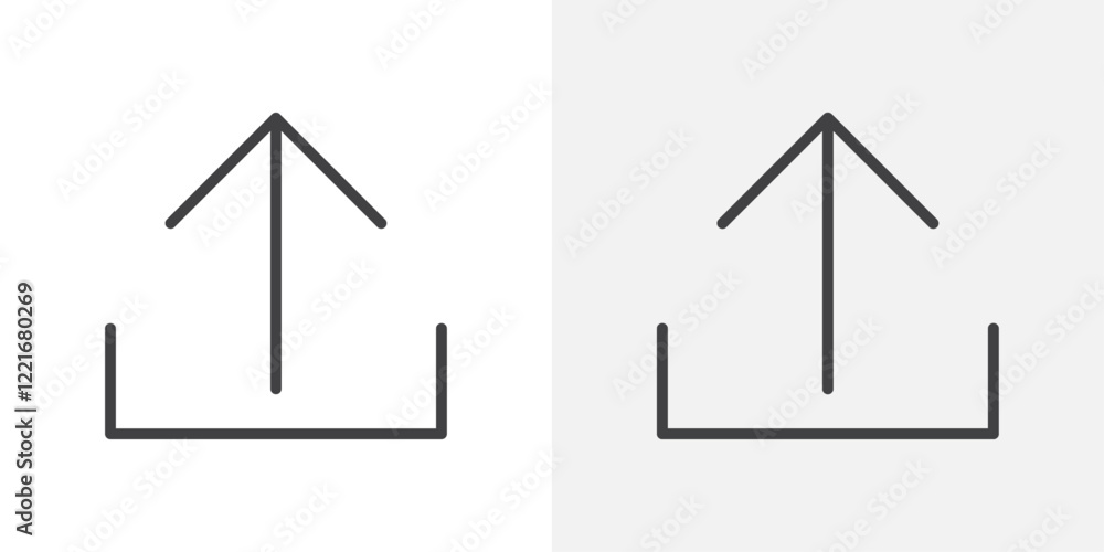 Poster export icon outline vector sign